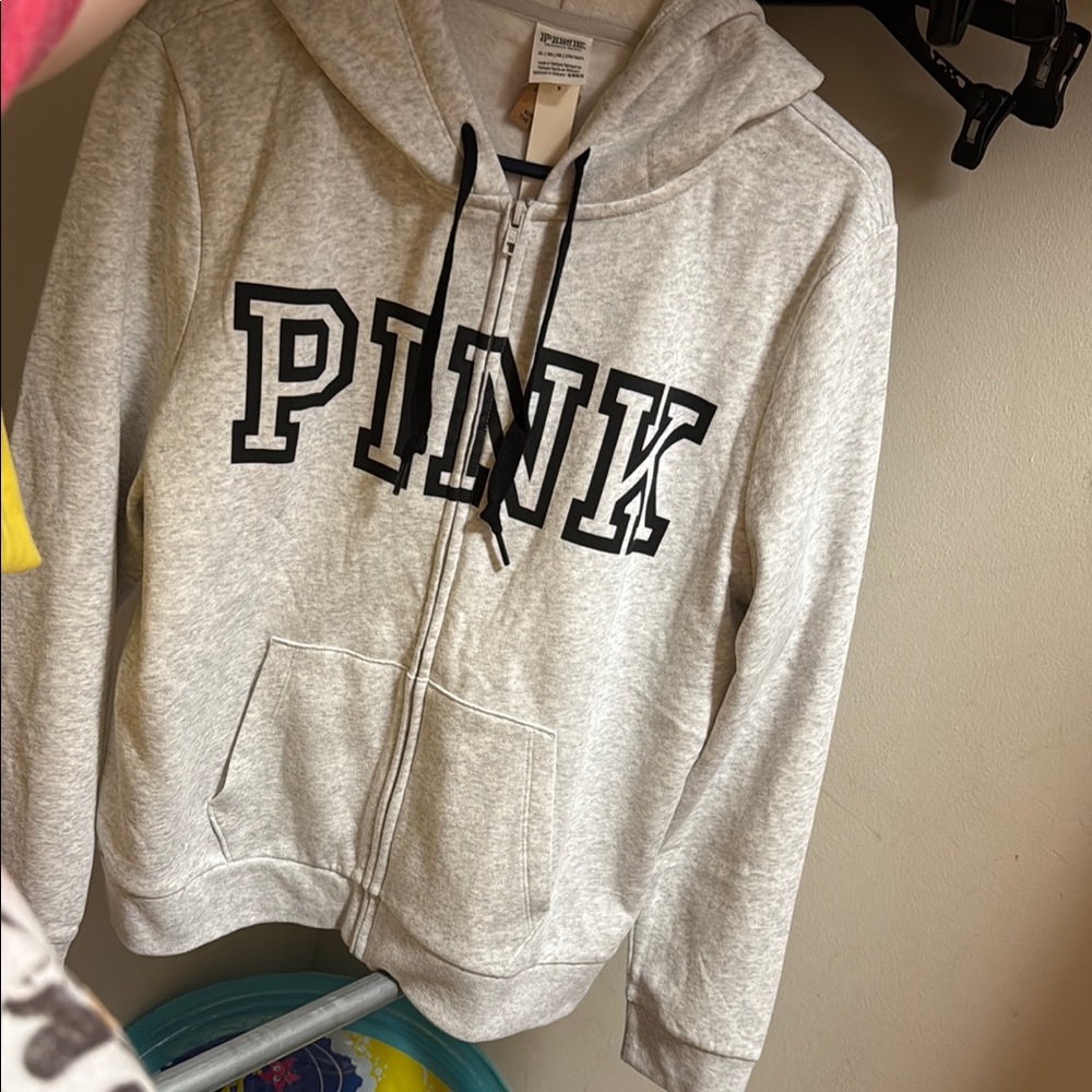 PINK Victoria's Secret Light Gray Hoodie
